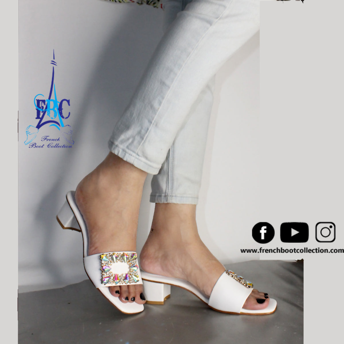 FBW 0013 White Women Formal Elegance Handmade Shoes